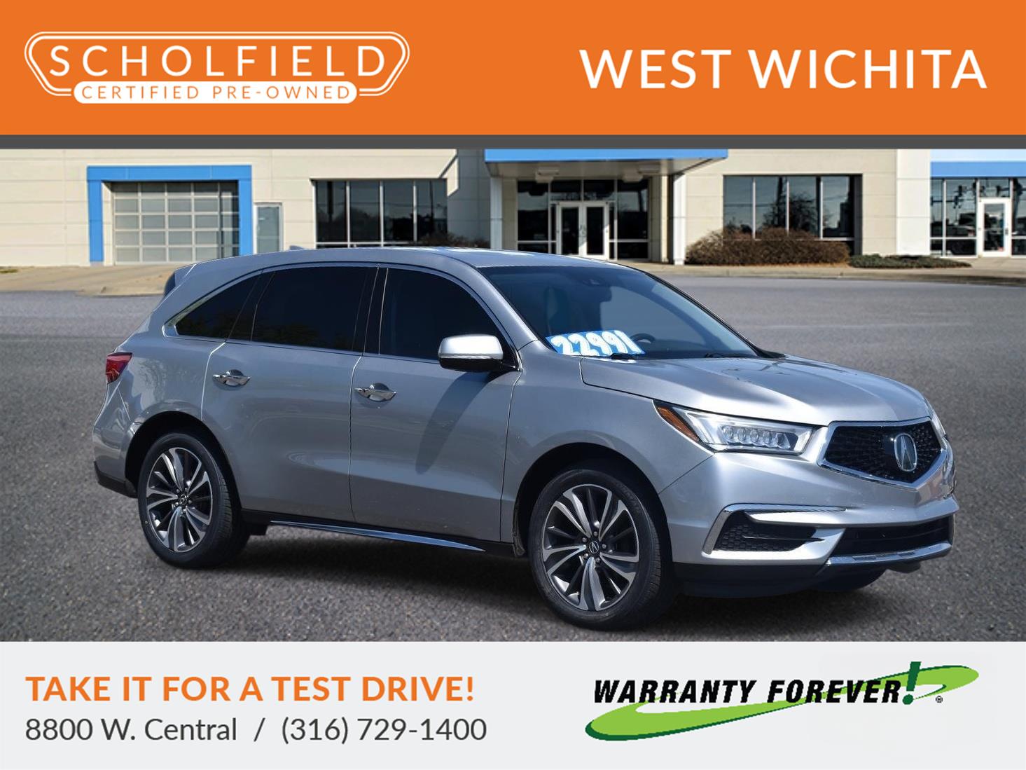 Lunar Silver Metallic 2019 Acura MDX SH-AWD with Technology Package SUV / Crossover All-Wheel Drive Automatic