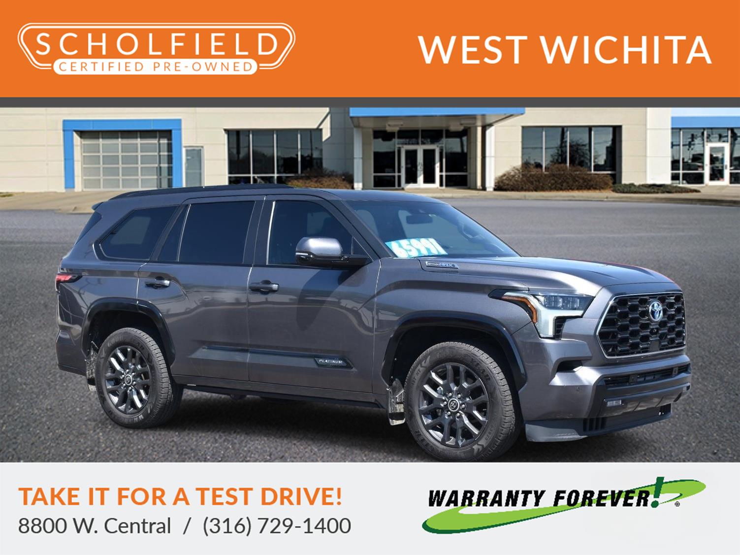 Magnetic Gray Metallic 2023 Toyota Sequoia Platinum 4WD SUV / Crossover Four-Wheel Drive Automatic