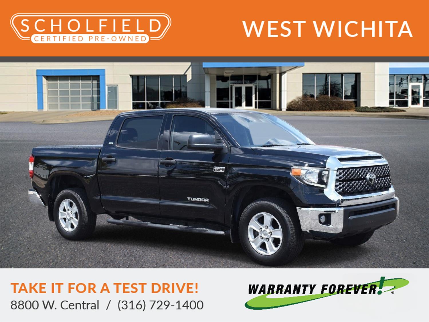 Midnight Black Metallic 2020 Toyota Tundra Pickup Truck Four-Wheel Drive Automatic