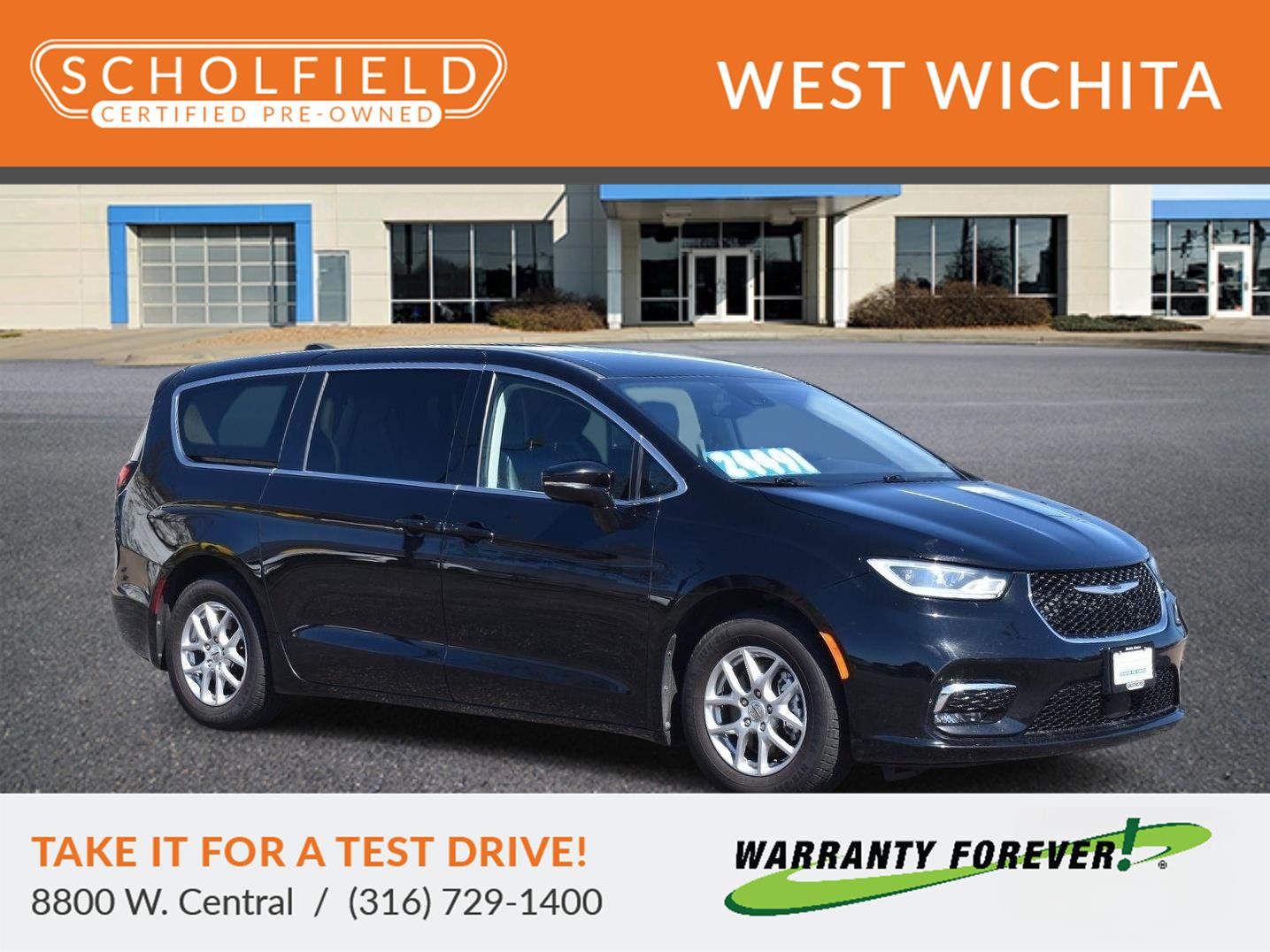 2024 Chrysler Pacifica Touring L Diamond Black Crystal Pearlcoat - Scholfield Honda - Image 1