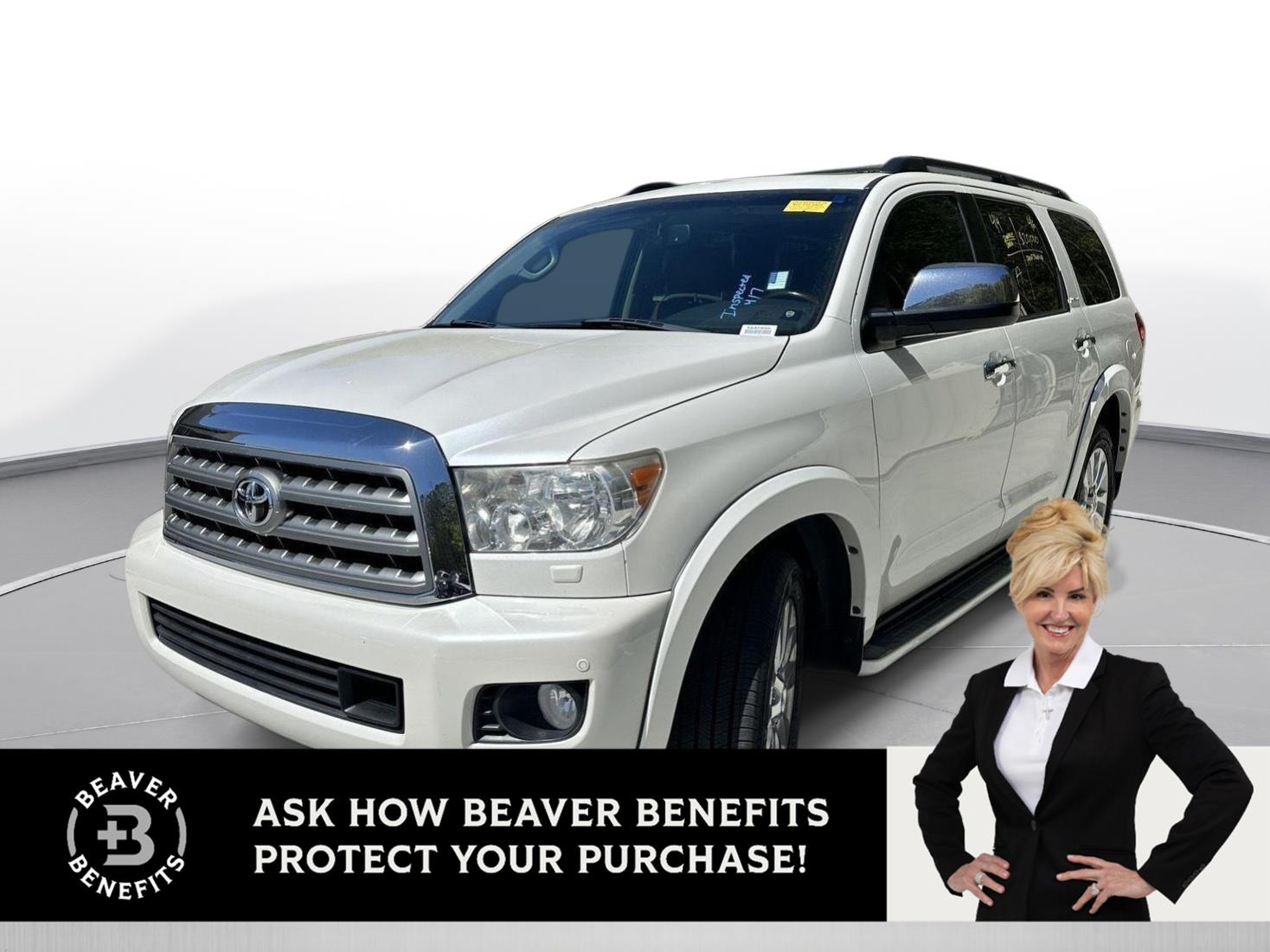 White (Blizzard Pearl) 2013 Toyota Sequoia Platinum SUV / Crossover 4X2 Automatic