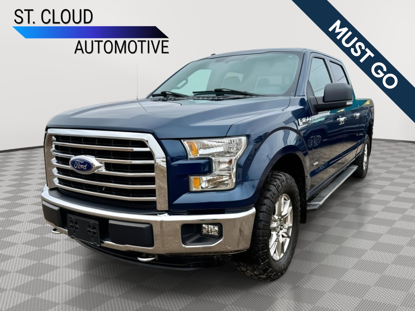 Blue Jeans Metallic 2015 Ford F-150 XLT SuperCrew LB 4WD Pickup Truck Four-Wheel Drive 6-Speed Automatic