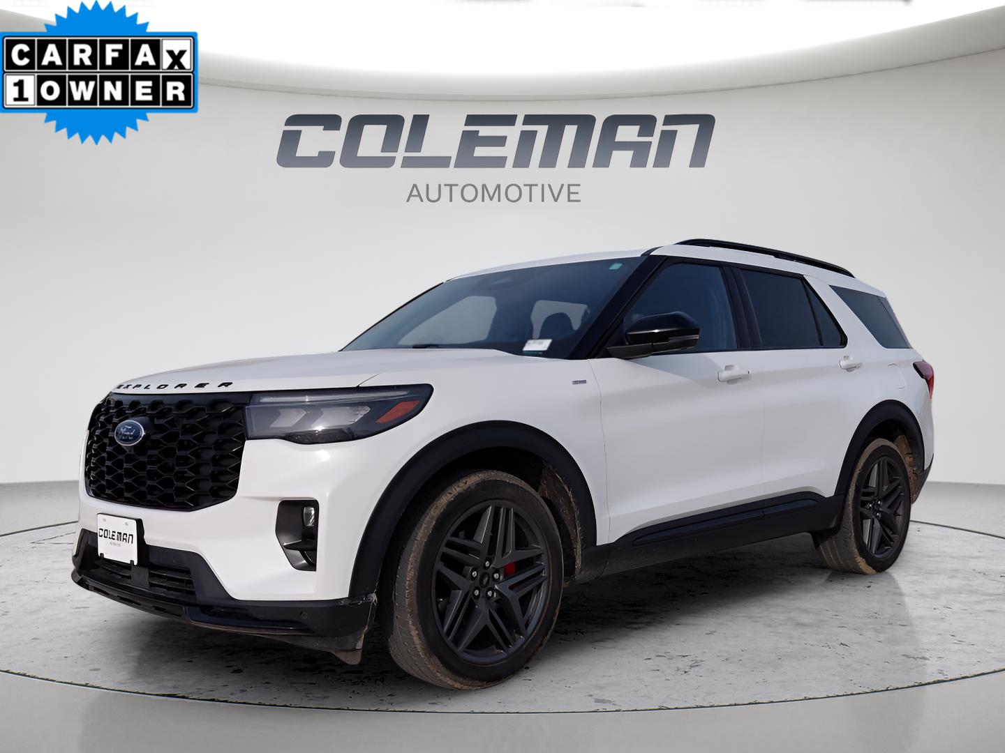 Star White Metallic Tri-Coat 2025 Ford Explorer SUV / Crossover All-Wheel Drive Automatic