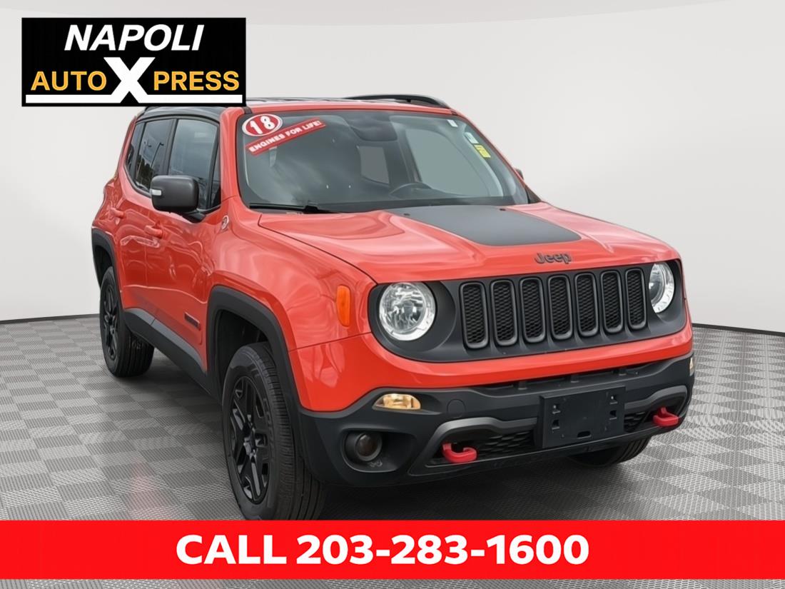 Orange 2018 Jeep Renegade Trailhawk 4WD SUV / Crossover Four-Wheel Drive Automatic