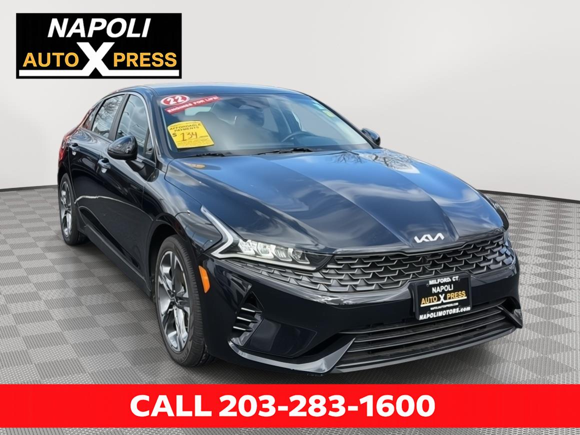 Ebony Black 2022 Kia K5 LXS FWD Sedan Front-Wheel Drive Automatic