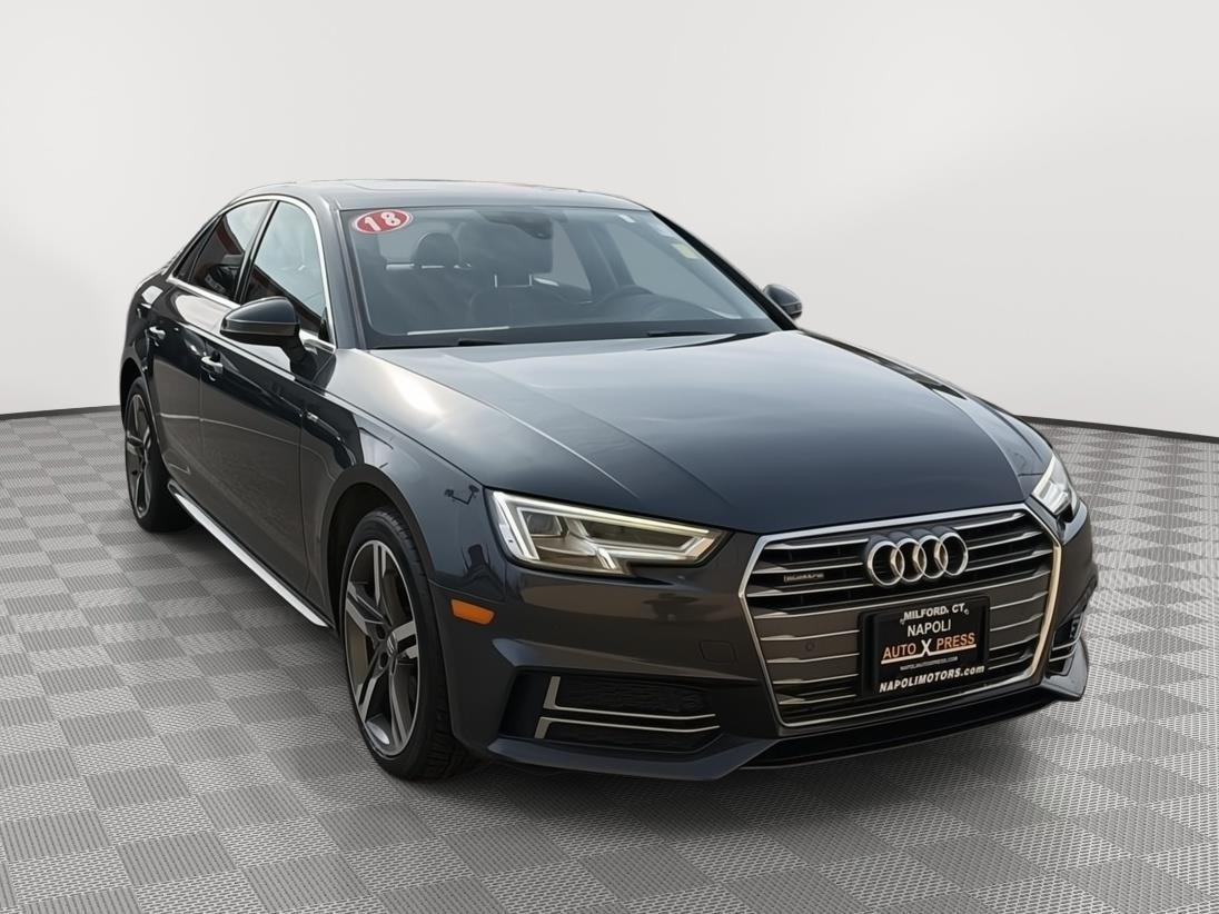 Manhattan Gray Metallic 2018 Audi A4 2.0 TFSI quattro Premium Plus AWD Sedan All-Wheel Drive Automatic