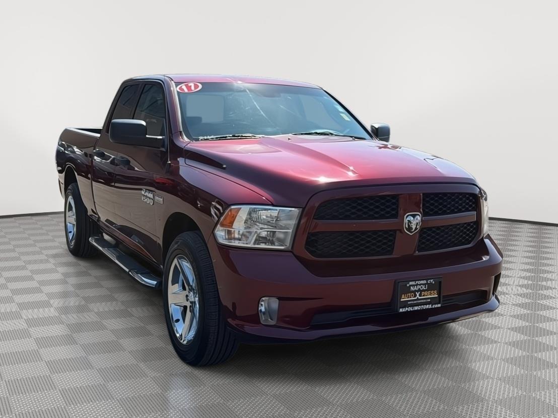 Delmonico Red Pearlcoat 2017 RAM 1500 Express Quad Cab 4WD Pickup Truck Four-Wheel Drive 8-Speed Automatic