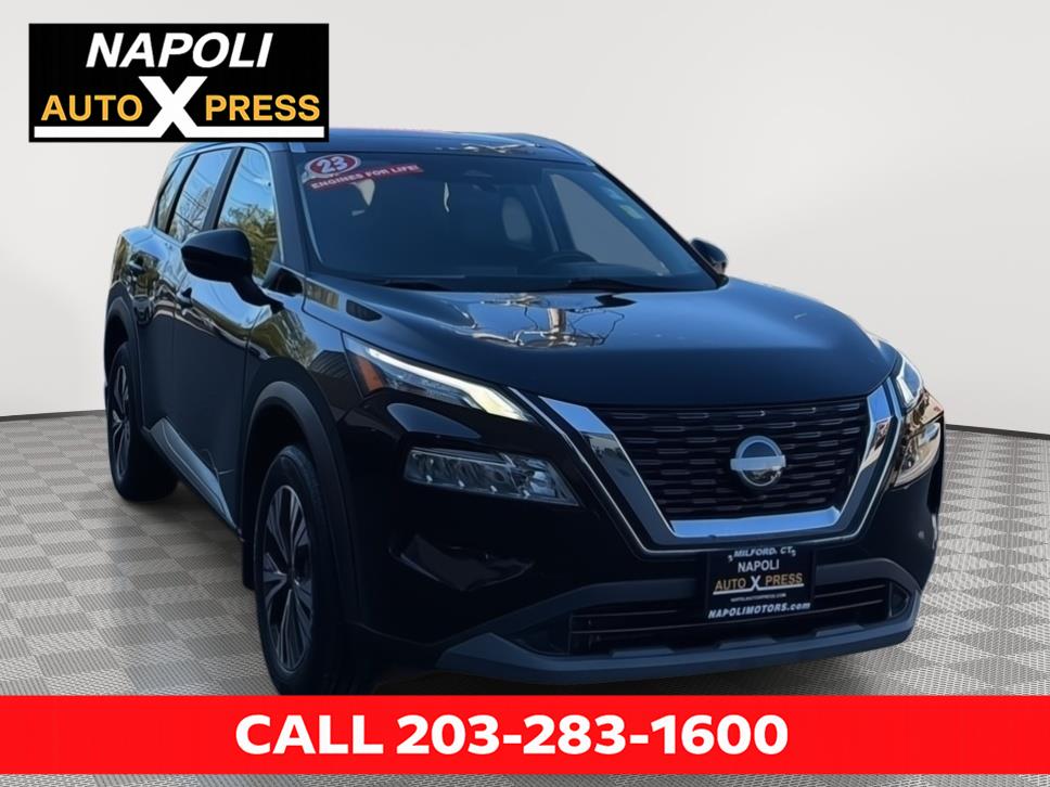 Super Black 2023 Nissan Rogue SV AWD SUV / Crossover All-Wheel Drive Continuously Variable Transmission