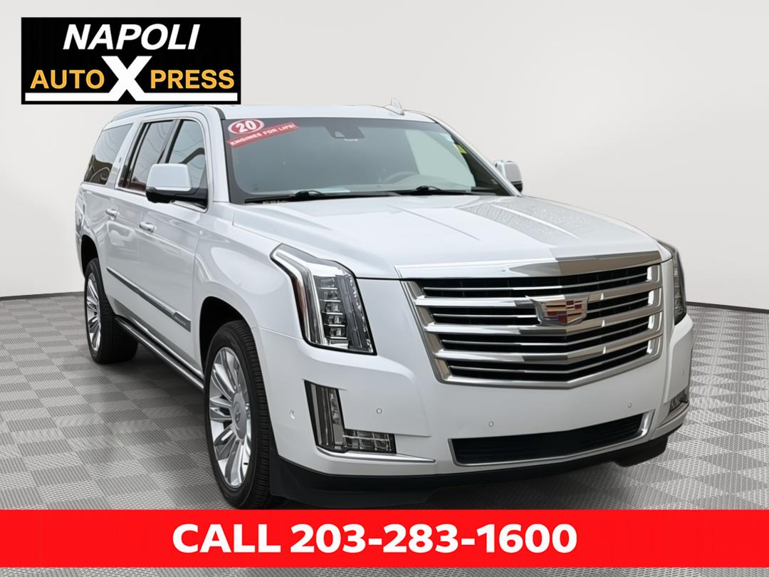 Crystal White Tricoat 2020 Cadillac Escalade ESV Platinum 4WD SUV / Crossover Four-Wheel Drive Automatic