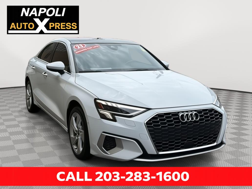 Glacier White Metallic 2023 Audi A3 40 TFSI Premium FWD Sedan Front-Wheel Drive Automatic