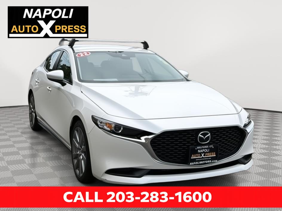 Snowflake White Pearl Mica 2022 Mazda MAZDA3 Sedan Front-Wheel Drive Automatic