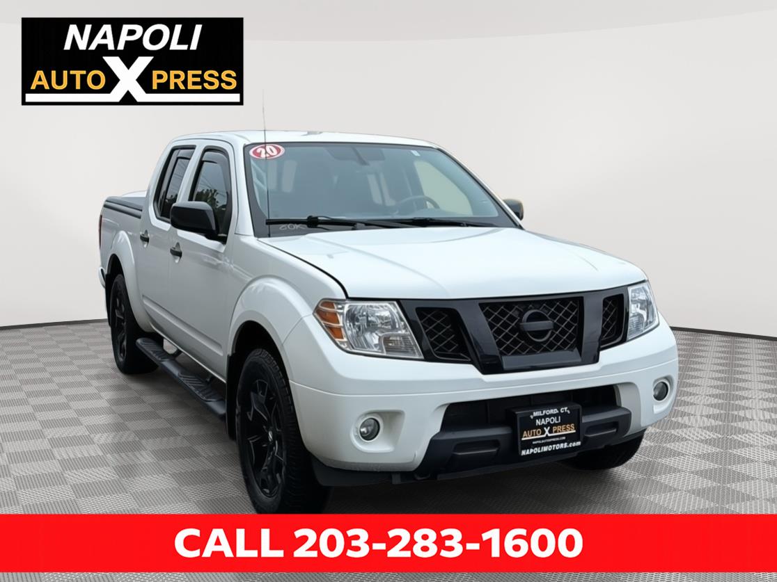 Glacier White 2020 Nissan Frontier Pickup Truck Four-Wheel Drive Automatic