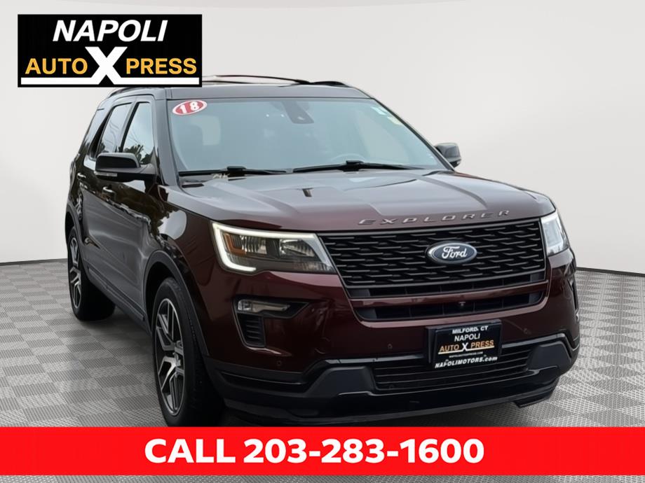 Red (Burgundy Velvet Metallic Tinted Clearcoat) 2018 Ford Explorer SUV / Crossover All-Wheel Drive 6-Speed Automatic