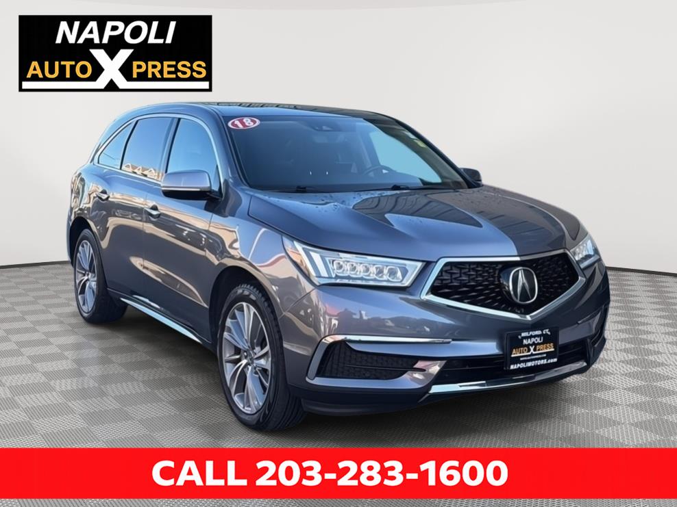 Gray (Modern Steel Metallic) 2018 Acura MDX SUV / Crossover All-Wheel Drive Automatic