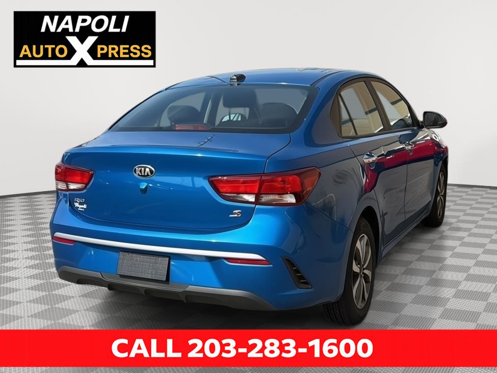 Sporty Blue 2021 Kia Rio Sedan Front-Wheel Drive Continuously Variable Transmission