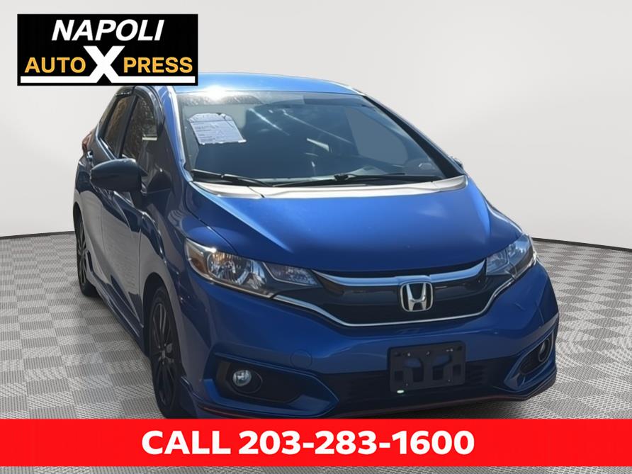 Aegean Blue Metallic 2018 Honda Fit Hatchback Front-Wheel Drive Continuously Variable Transmission