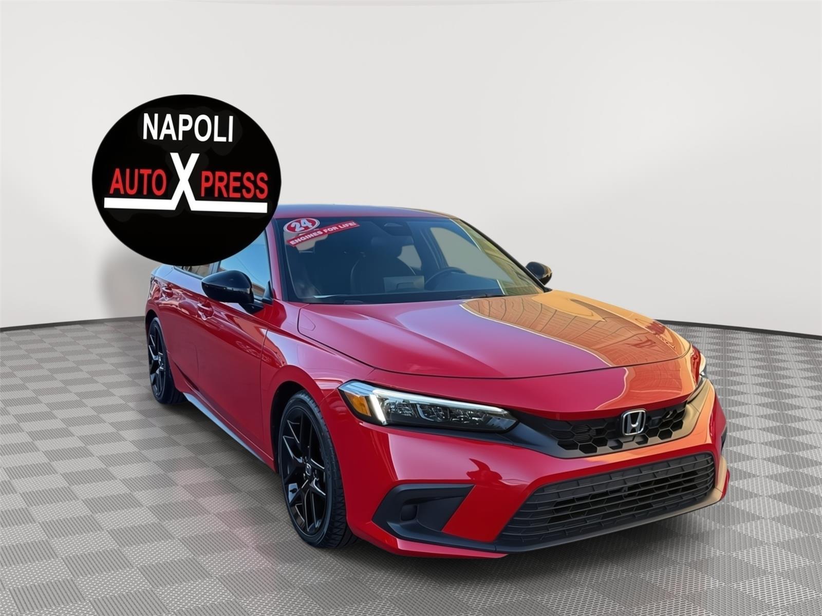 Rallye Red 2024 Honda Civic Hatchback Sport FWD Hatchback Front-Wheel Drive Continuously Variable Transmission