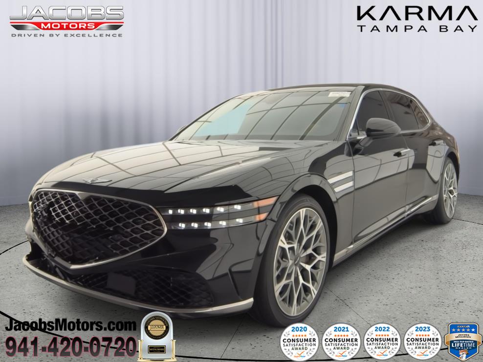Maui Black 2024 Genesis G90 3.5T e-Supercharger AWD Sedan All-Wheel Drive Automatic