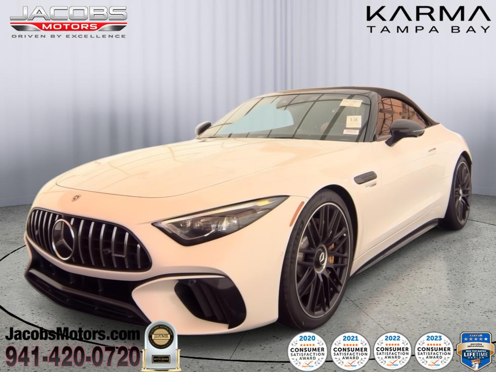 MANUFAKTUR Moonlight White Metallic 2022 Mercedes-Benz SL-Class Convertible All-Wheel Drive Automatic