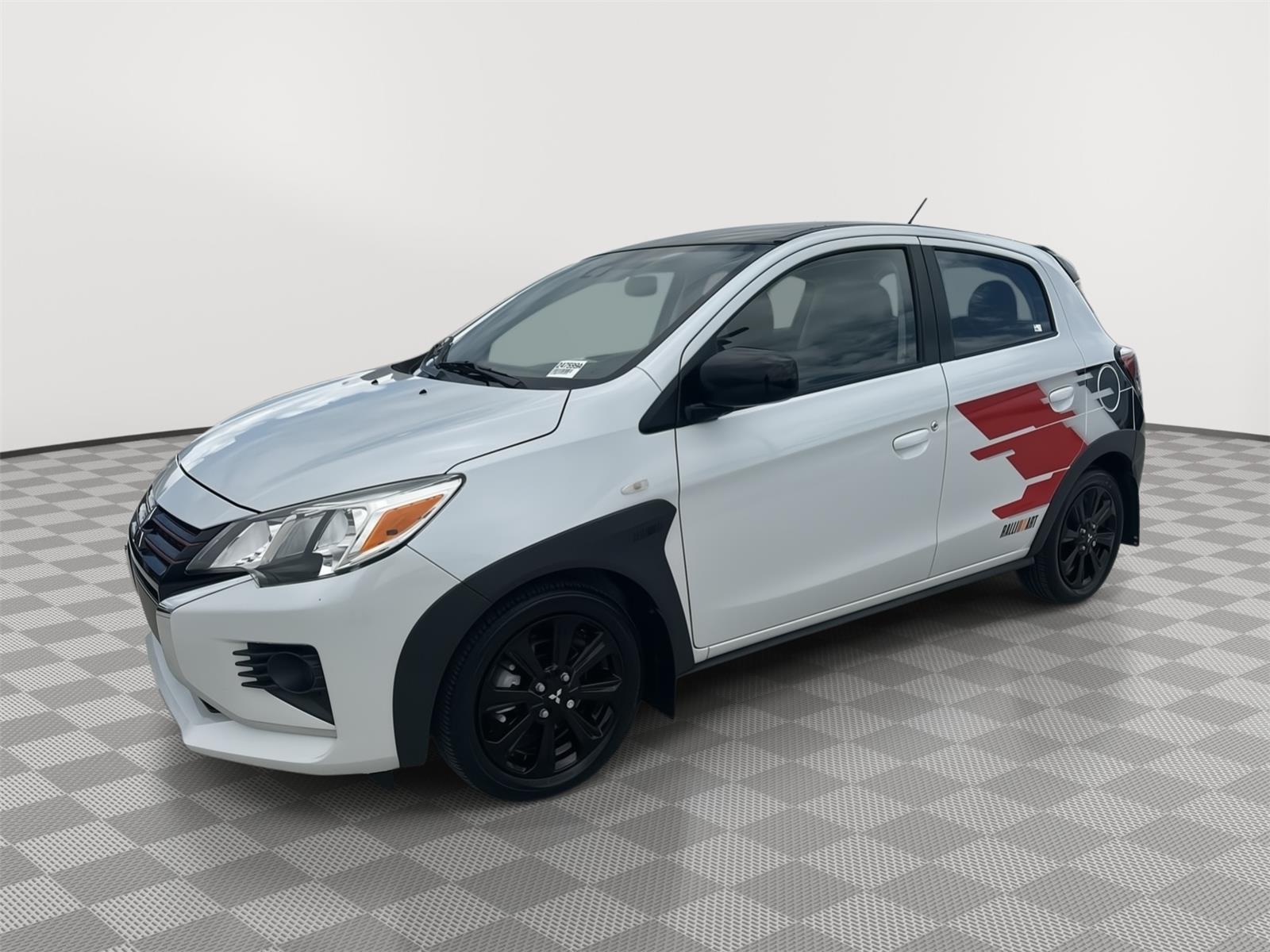 White Diamond w/Black Roof 2023 Mitsubishi Mirage Ralliart FWD Hatchback Front-Wheel Drive Continuously Variable Transmission