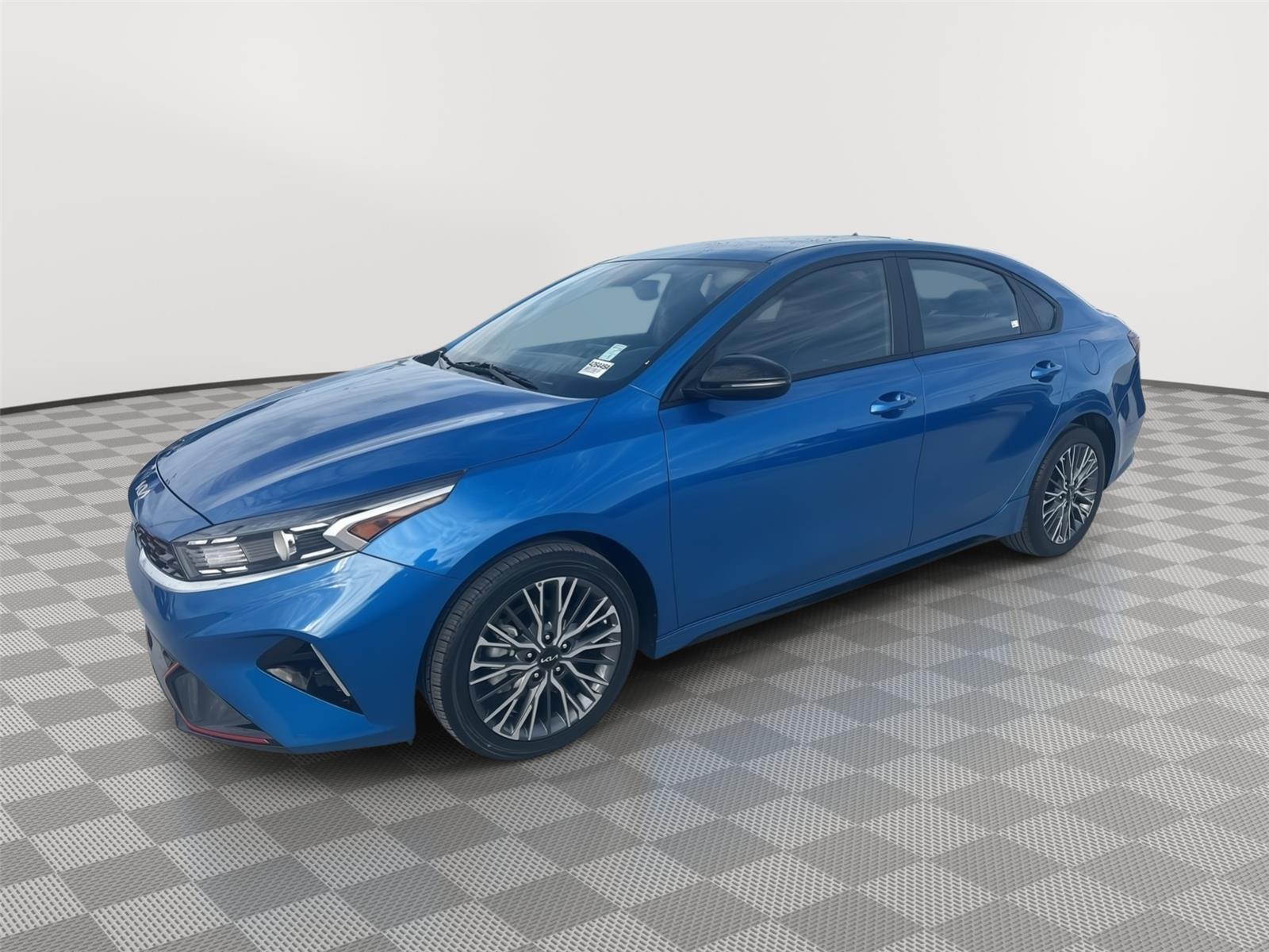 Sporty Blue 2024 Kia Forte GT-Line FWD Sedan Front-Wheel Drive Continuously Variable Transmission