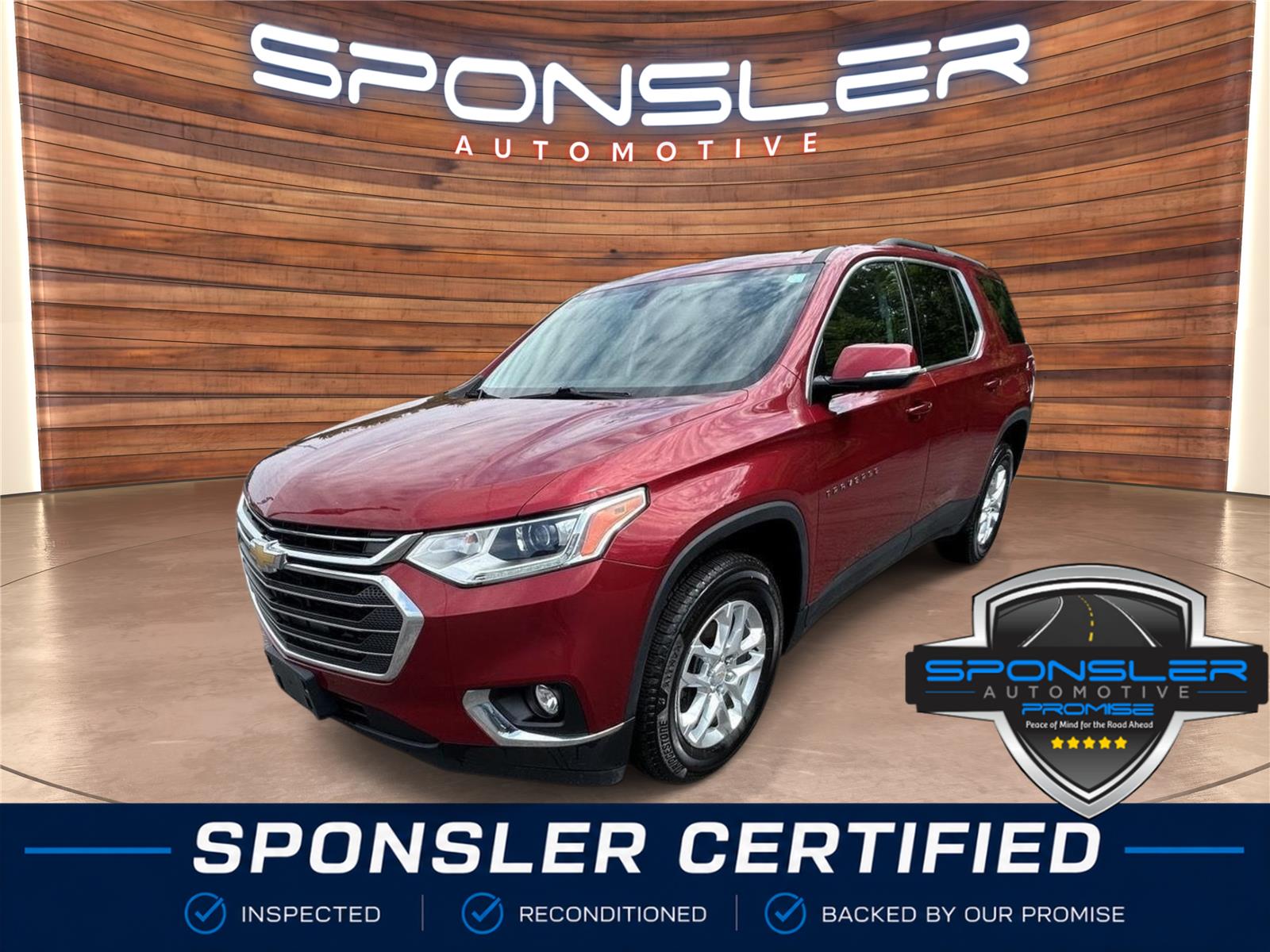 Cajun Red Tintcoat 2019 Chevrolet Traverse SUV / Crossover Front-Wheel Drive 9-Speed Automatic