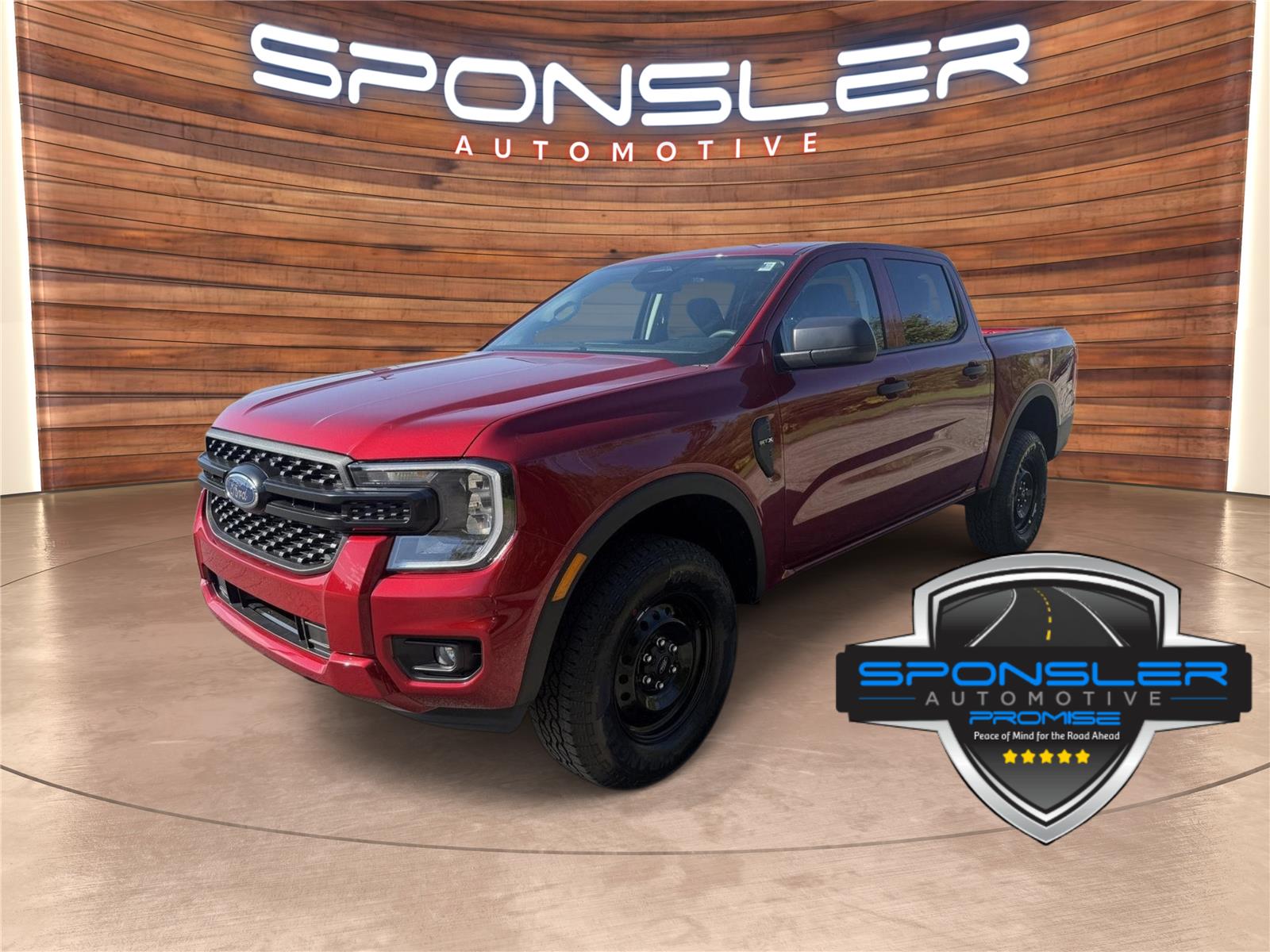 Ruby Red Metallic Tinted Clearcoat 2026 Ford Ranger Pickup Truck Four-Wheel Drive Automatic