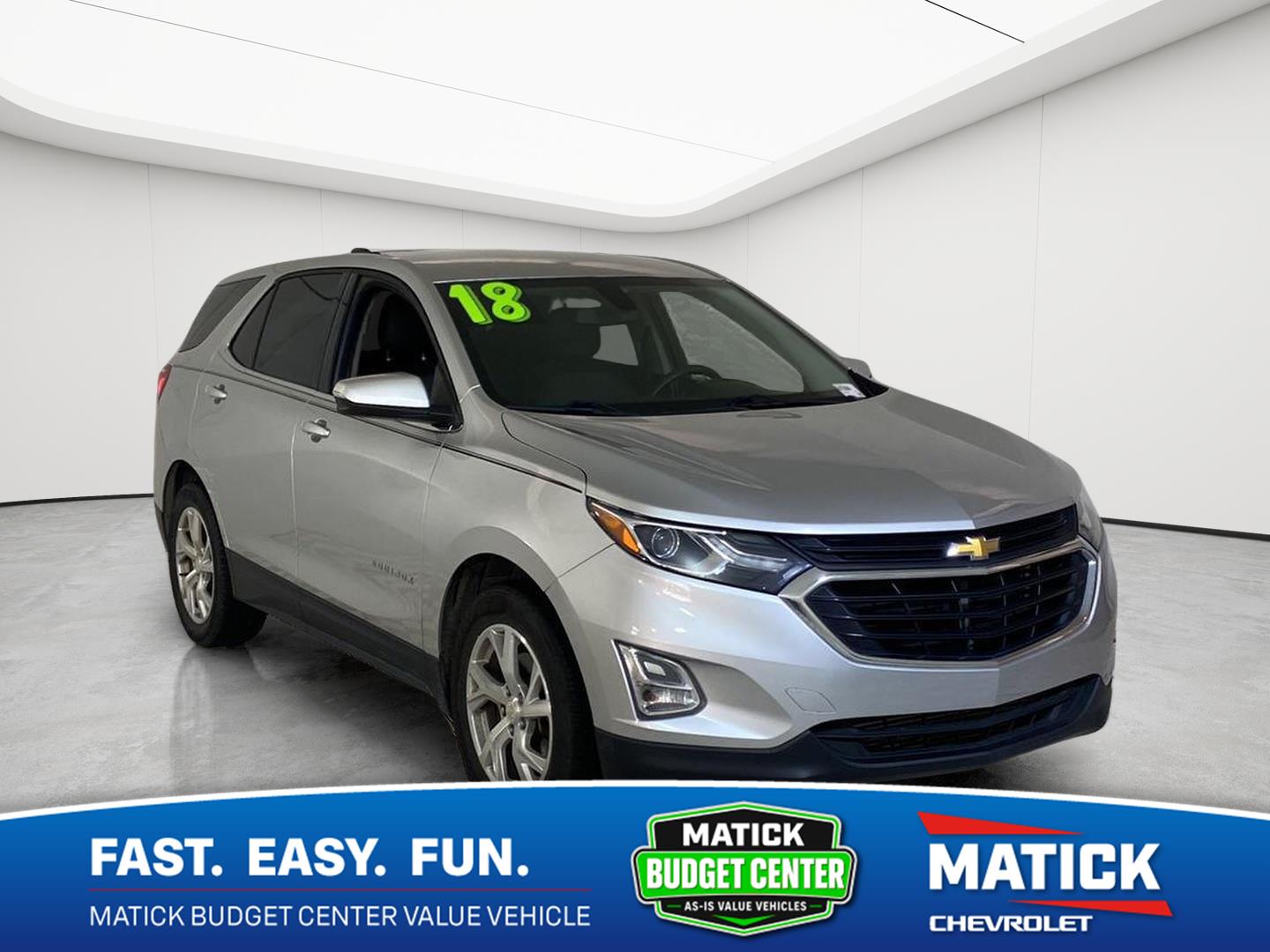 Silver Ice Metallic 2018 Chevrolet Equinox SUV / Crossover Front-Wheel Drive 9-Speed Automatic Overdrive