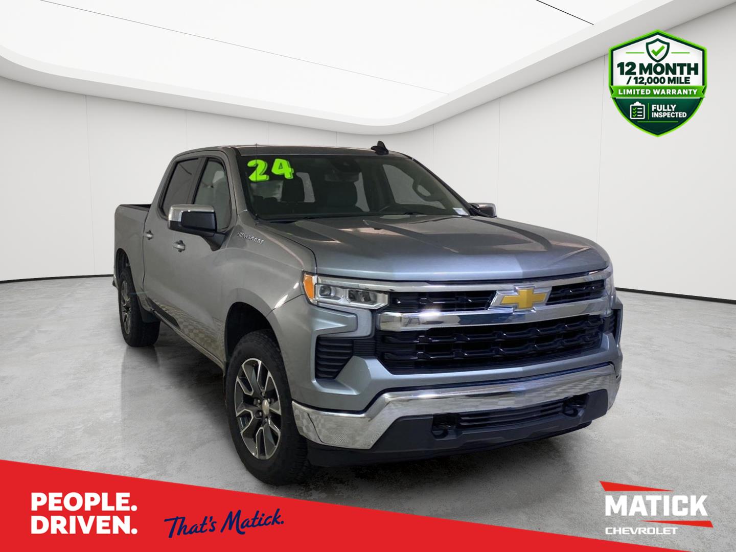 Sterling Gray Metallic 2024 Chevrolet Silverado 1500 Pickup Truck Four-Wheel Drive Automatic