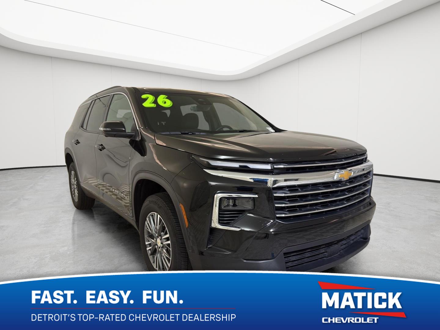 Mosaic Black Metallic 2026 Chevrolet Traverse SUV / Crossover Front-Wheel Drive 8-Speed Automatic