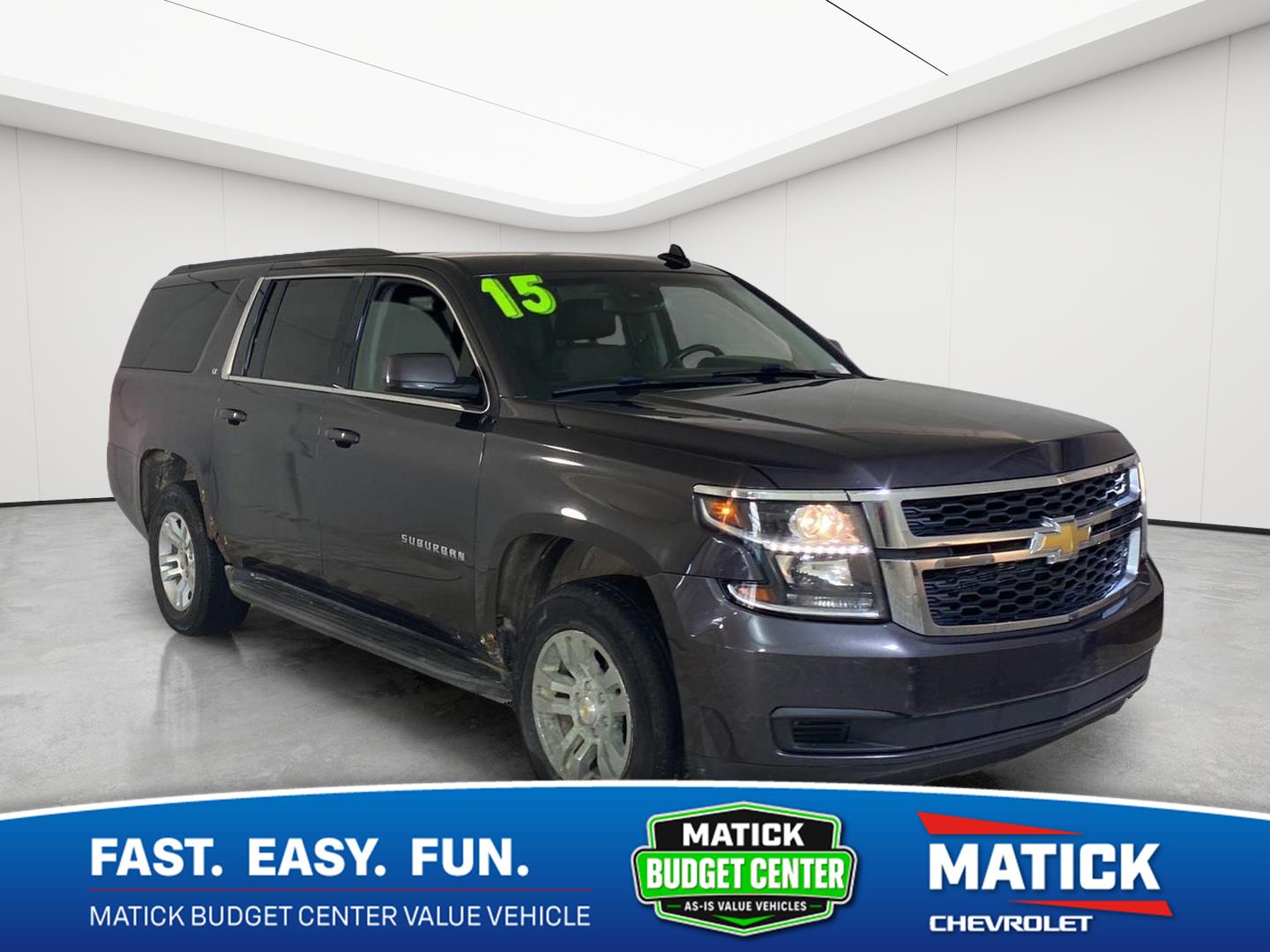 Gray (Tungsten Metallic) 2015 Chevrolet Suburban SUV / Crossover Four-Wheel Drive 6-Speed Automatic