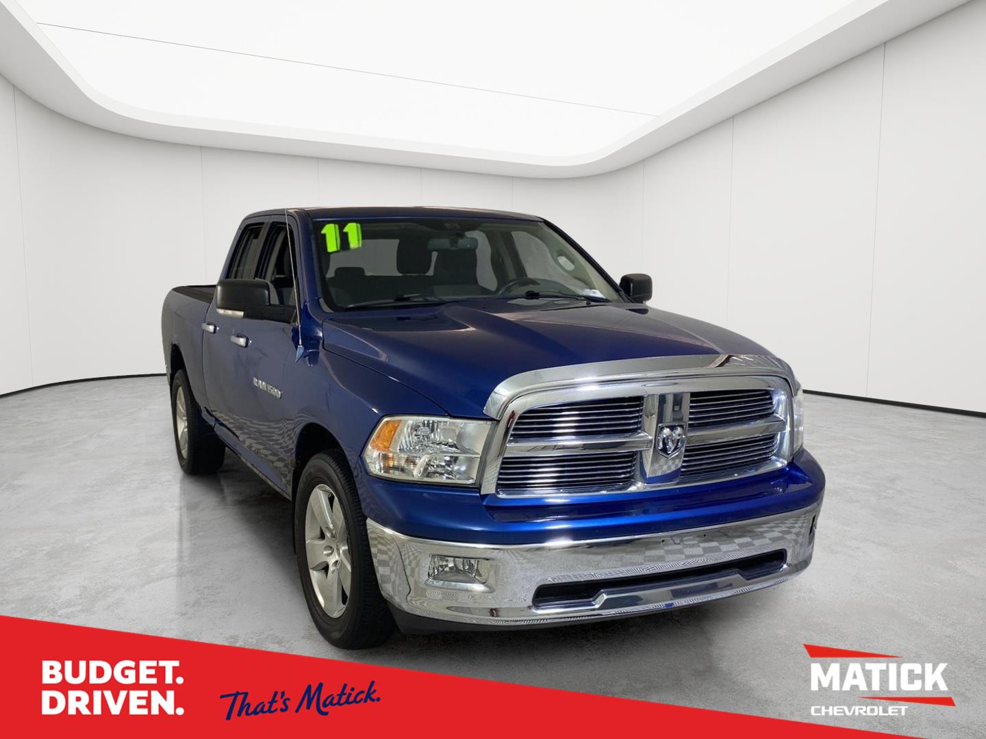 Deep Water Blue Pearl 2011 RAM 1500 Pickup Truck Four-Wheel Drive 5-Speed Automatic
