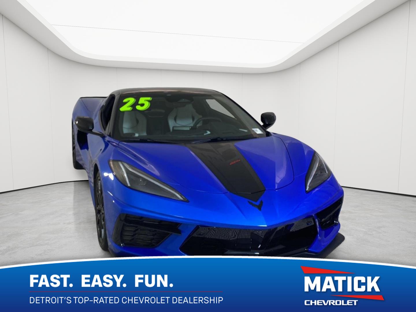 Riptide Blue Metallic 2025 Chevrolet Corvette Convertible Rear-Wheel Drive 8-Speed Dual Clutch
