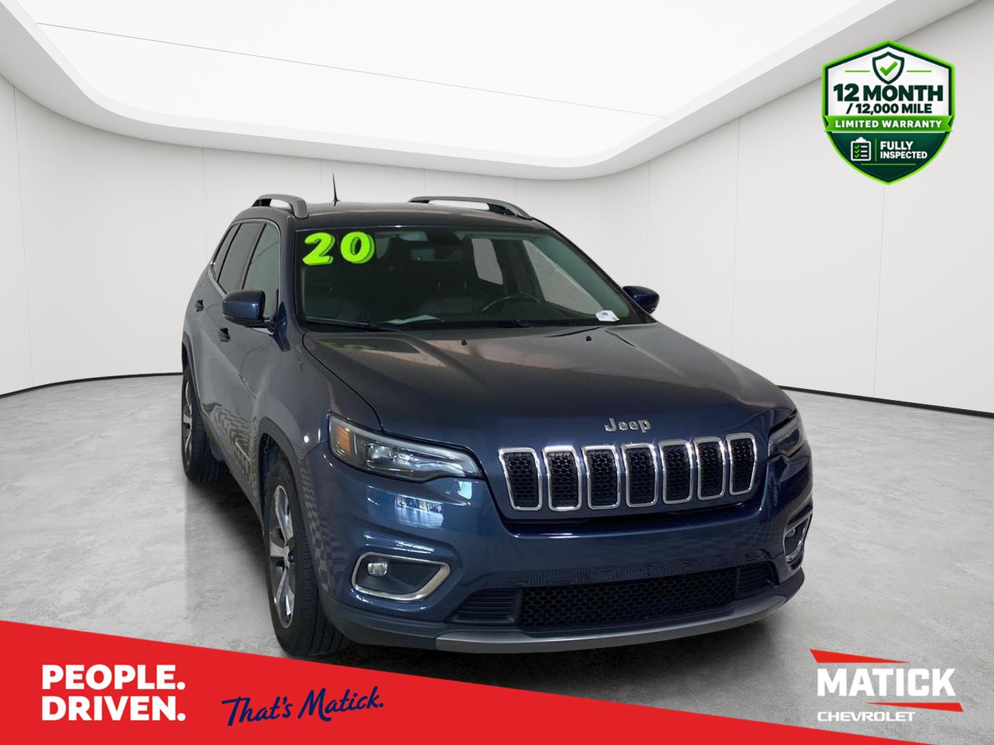 Slate Blue Pearlcoat 2020 Jeep Cherokee SUV / Crossover Front-Wheel Drive 9-Speed Automatic