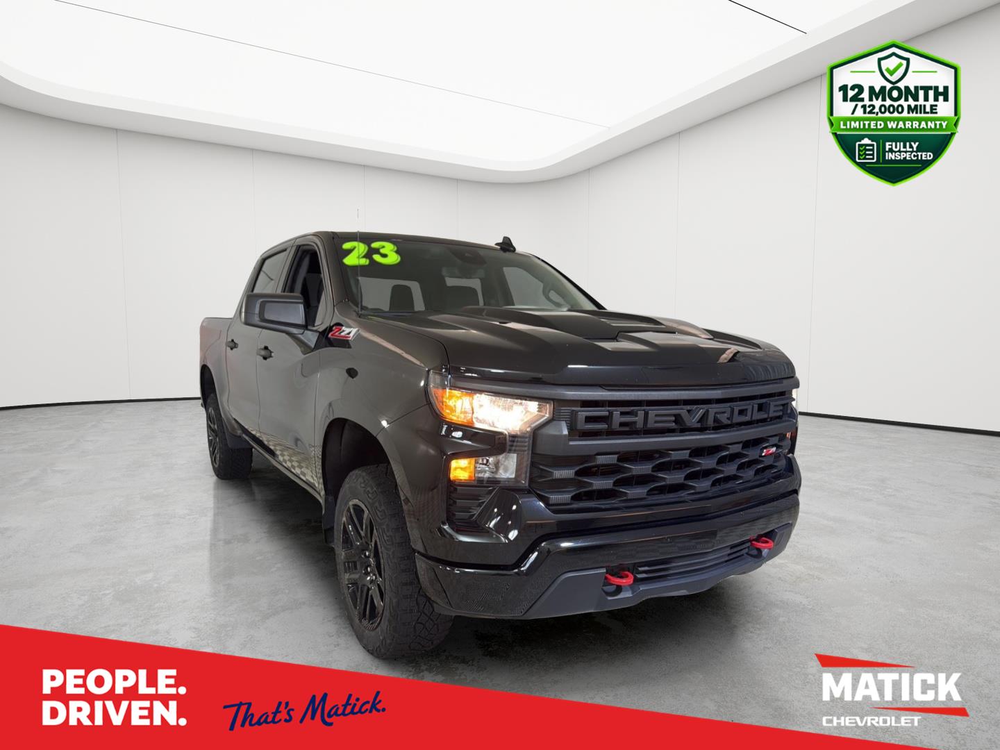 Black 2023 Chevrolet Silverado 1500 Pickup Truck Four-Wheel Drive 8-Speed Automatic
