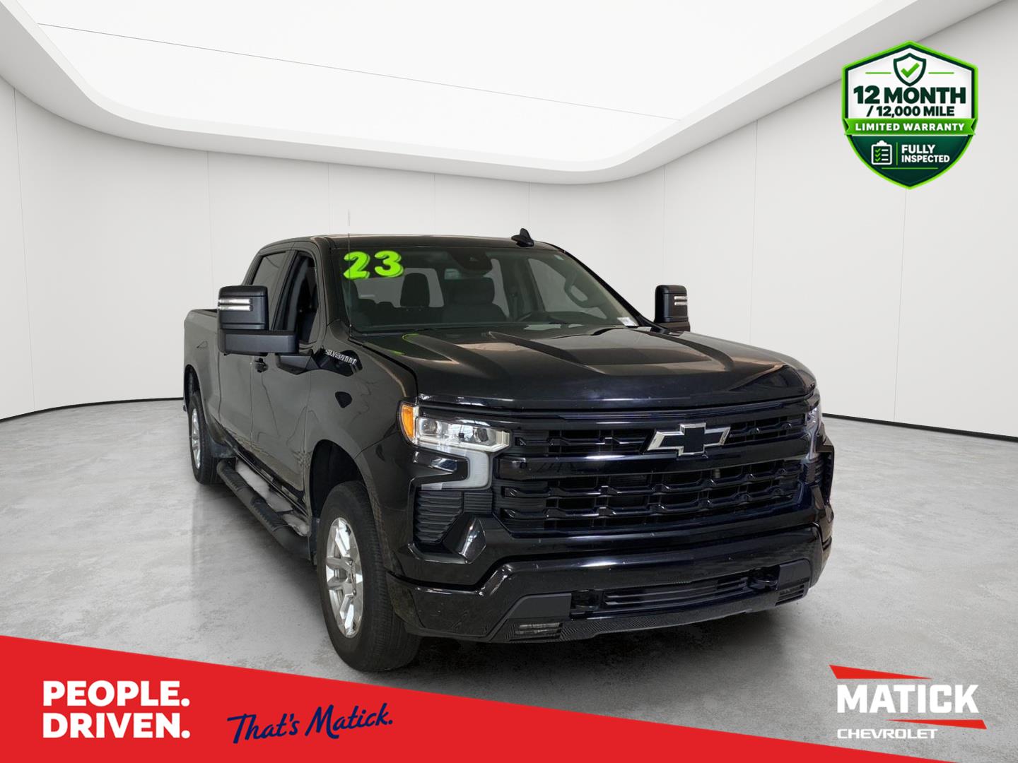 Black 2023 Chevrolet Silverado 1500 Pickup Truck Four-Wheel Drive Automatic