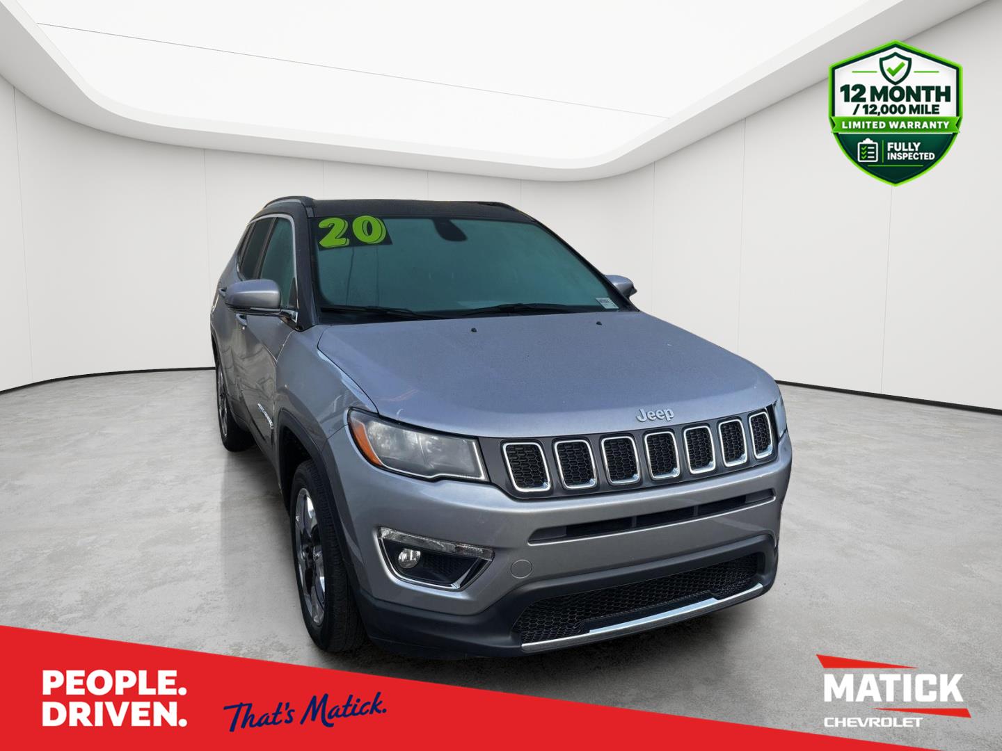Billet Silver Metallic Clearcoat 2020 Jeep Compass SUV / Crossover Four-Wheel Drive 9-Speed Automatic