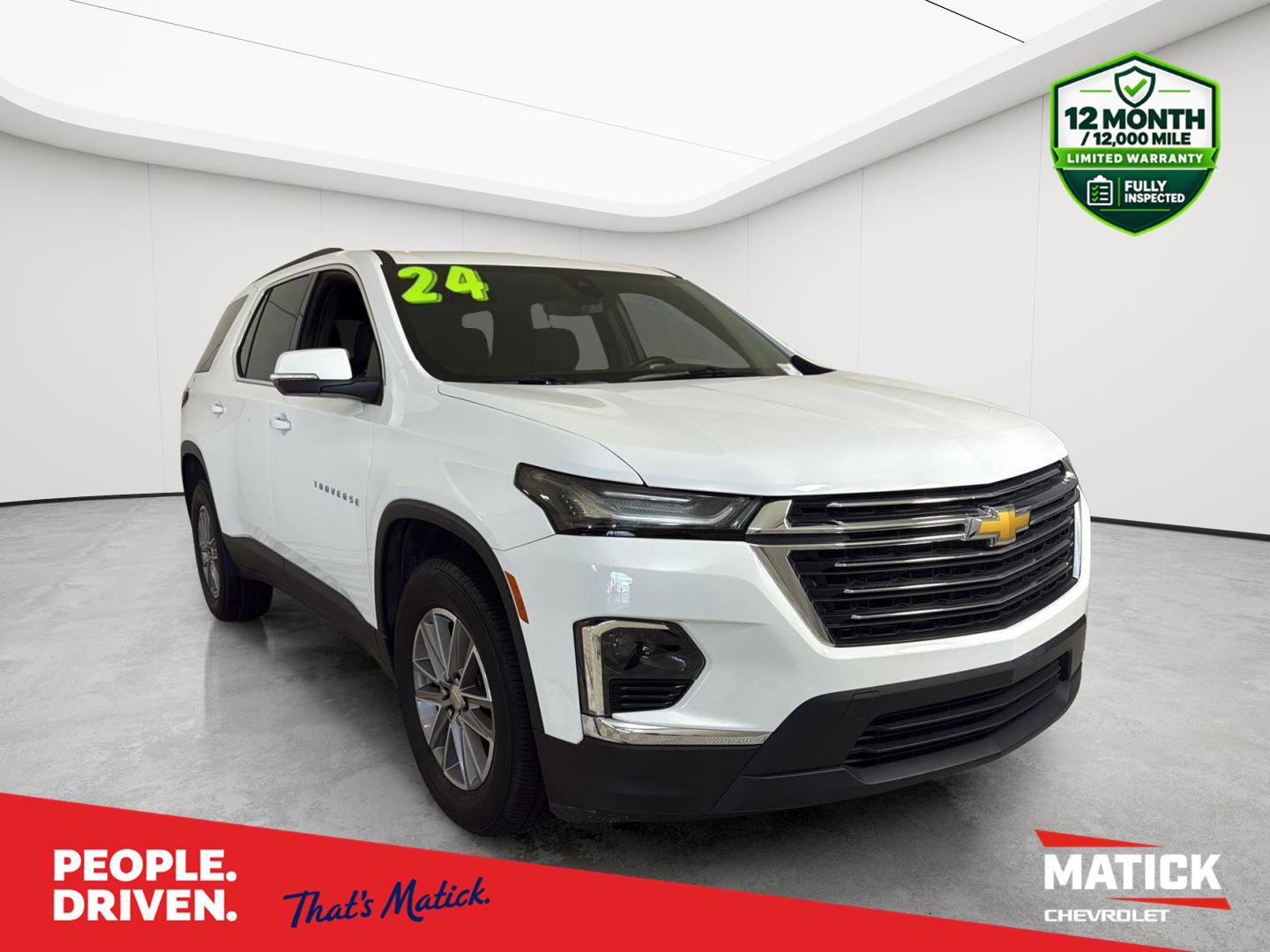 Summit White 2024 Chevrolet Traverse SUV / Crossover Front-Wheel Drive 9-Speed Automatic
