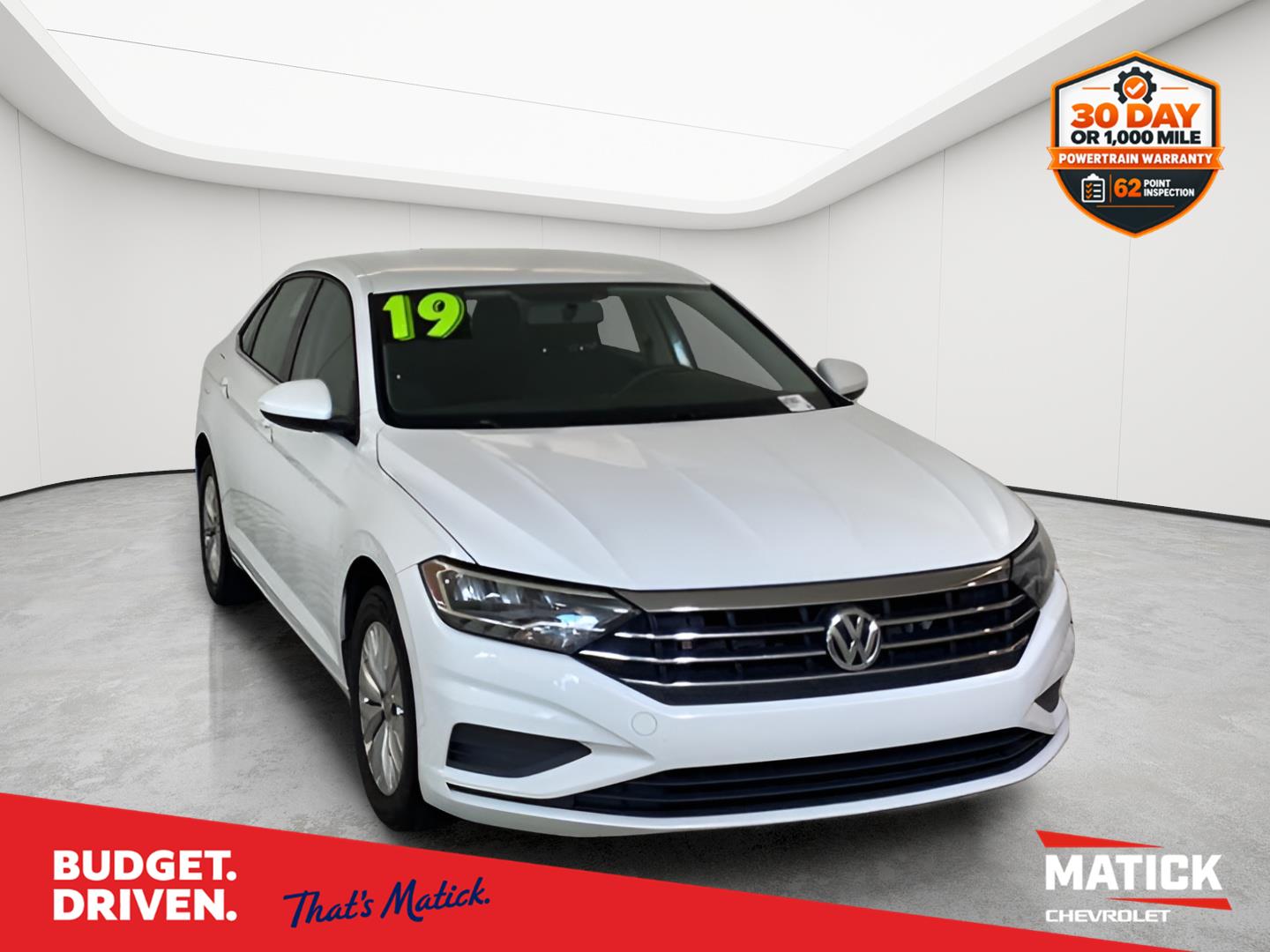 Pure White 2019 Volkswagen Jetta Sedan Front-Wheel Drive Manual