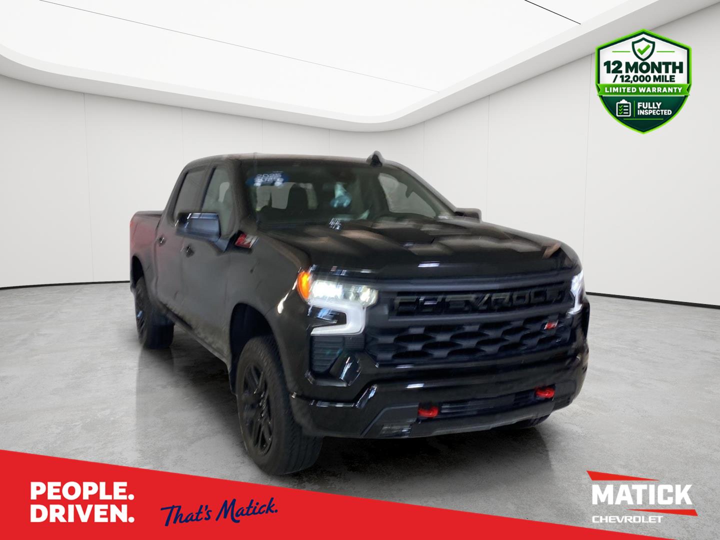 Black 2025 Chevrolet Silverado 1500 Pickup Truck Four-Wheel Drive Automatic