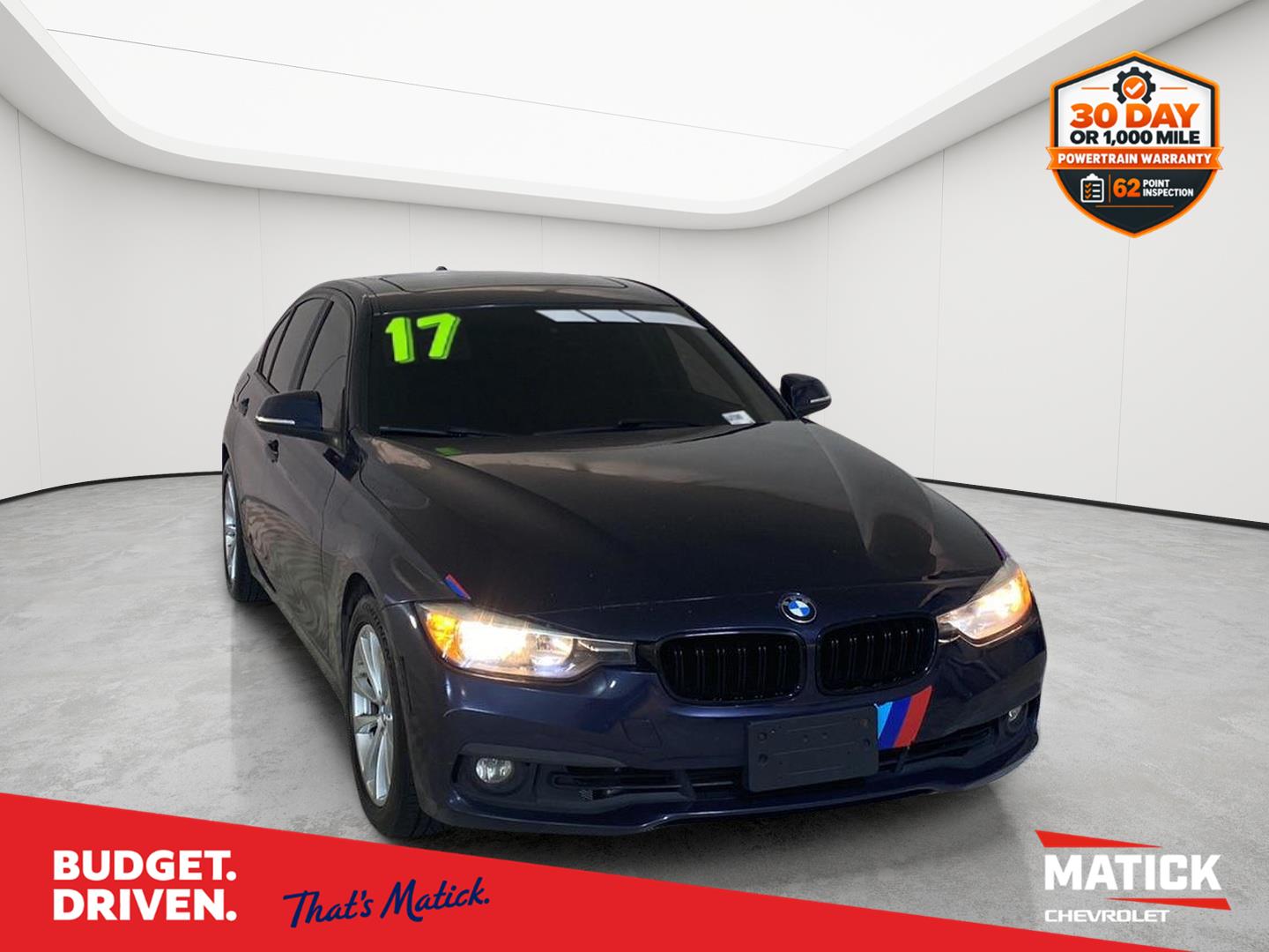 Imperial Blue Metallic 2017 BMW 3 Series Sedan All-Wheel Drive Automatic
