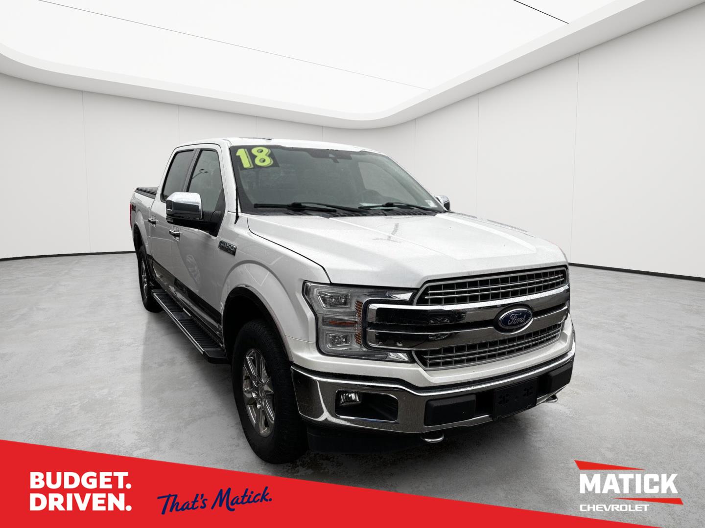 White Platinum Metallic Tri-Coat/Stone Gray 2018 Ford F-150 Pickup Truck Four-Wheel Drive Automatic