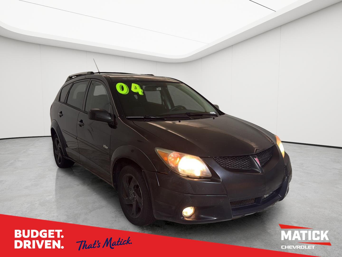 Abyss Black 2004 Pontiac Vibe Hatchback Front-Wheel Drive 4-Speed Automatic Overdrive