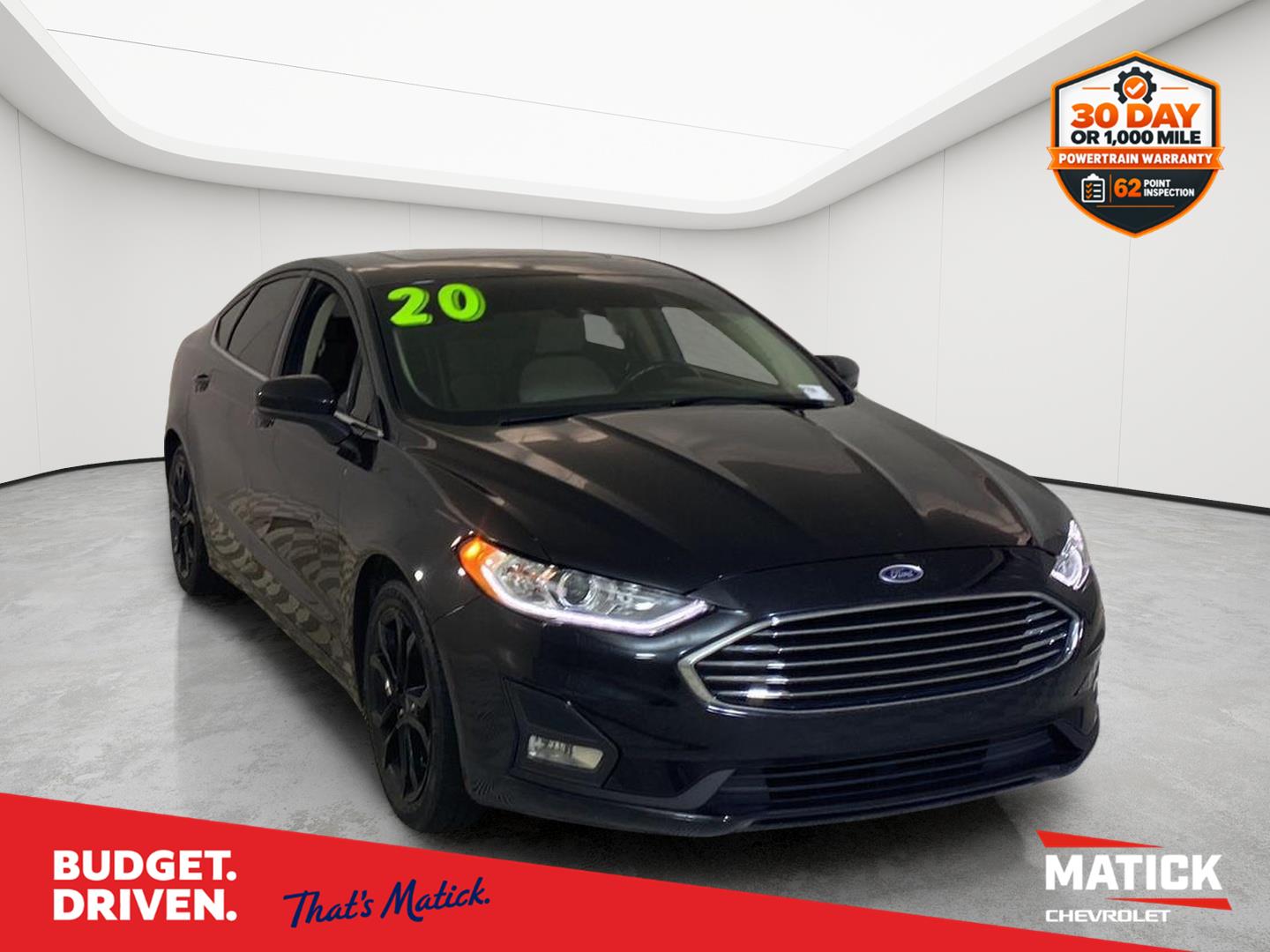 Agate Black 2020 Ford Fusion Sedan Front-Wheel Drive 6-Speed Automatic