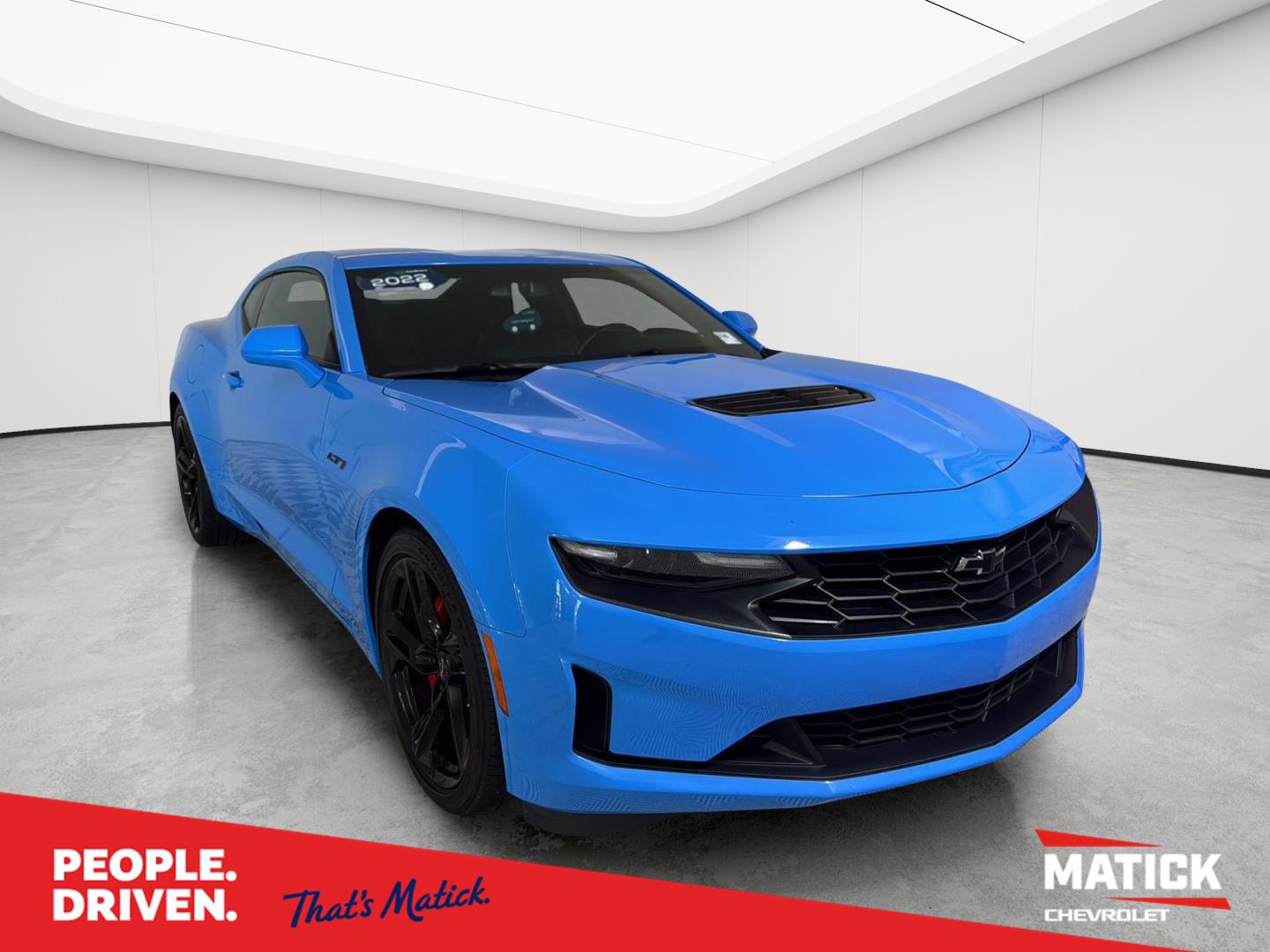 Rapid Blue 2022 Chevrolet Camaro Coupe Rear-Wheel Drive 6-Speed Manual