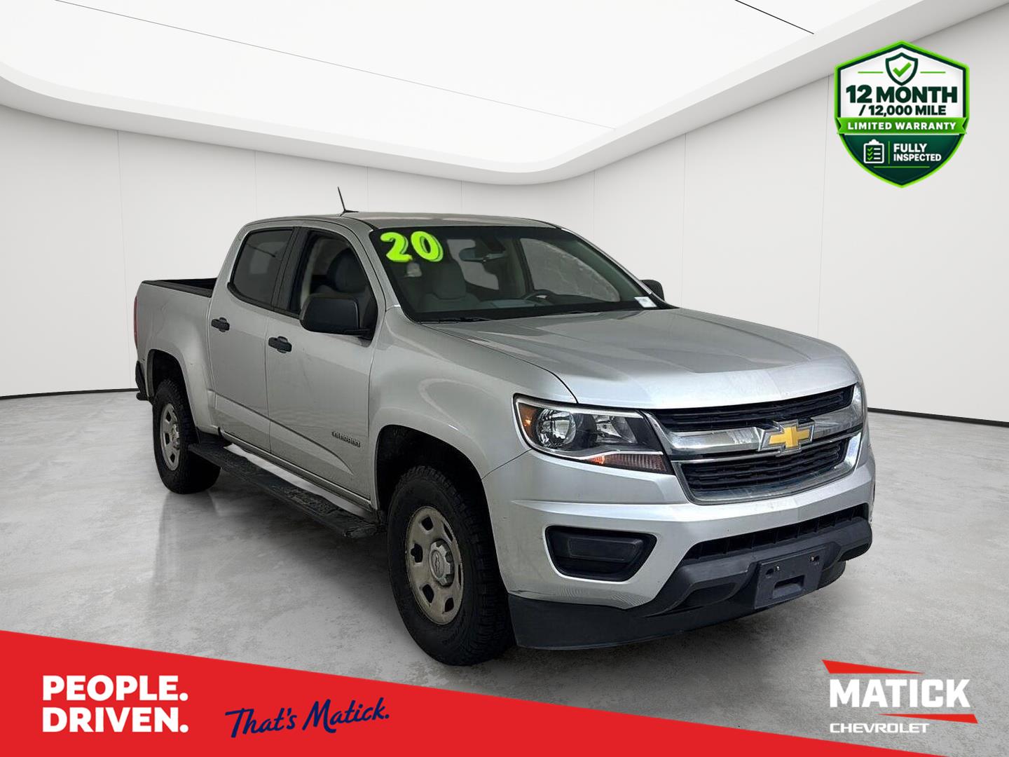 Silver Ice Metallic 2020 Chevrolet Colorado Pickup Truck 4X2 6-Speed Automatic