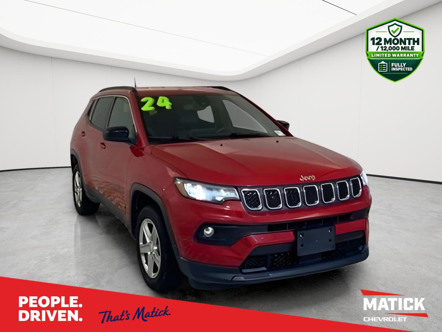Red Hot Pearlcoat 2024 Jeep Compass SUV / Crossover Four-Wheel Drive 8-Speed Automatic