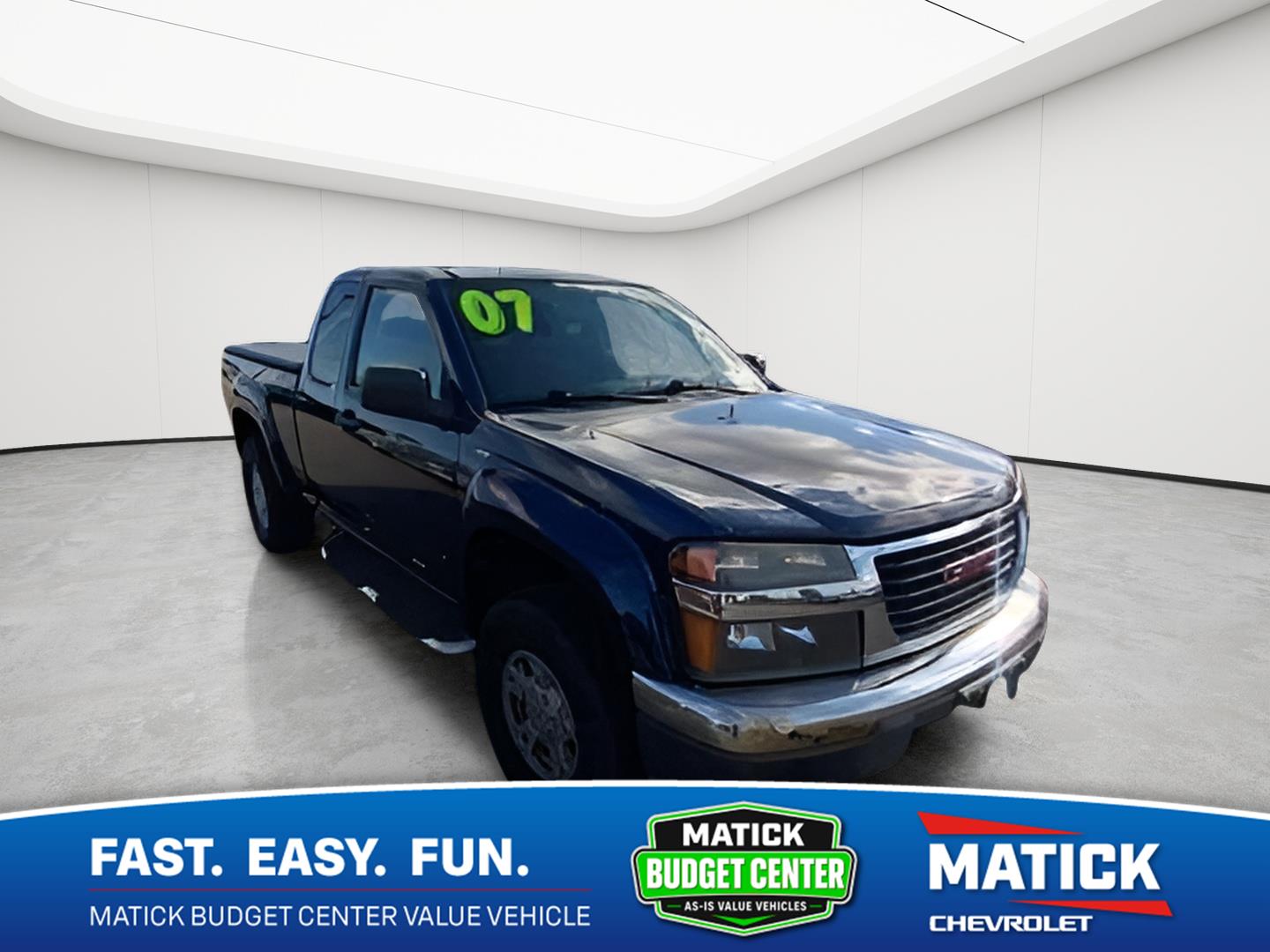 Midnight Blue Metallic 2007 GMC Canyon Pickup Truck 4-Speed Automatic Overdrive