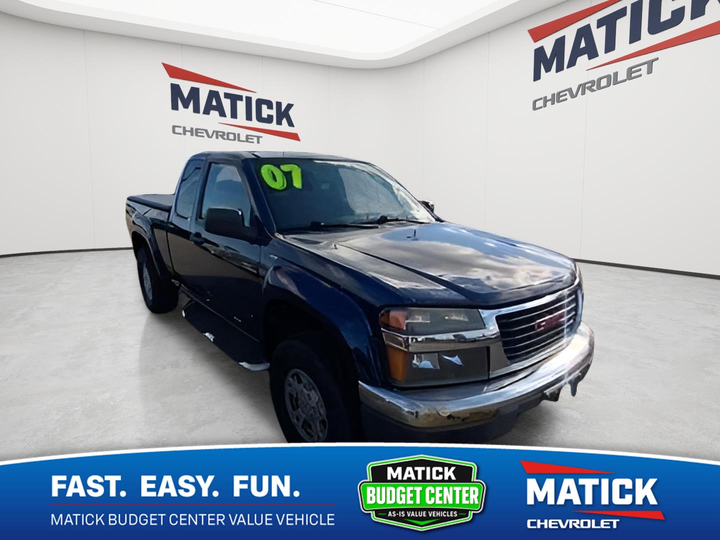 Midnight Blue Metallic 2007 GMC Canyon Pickup Truck 4-Speed Automatic Overdrive