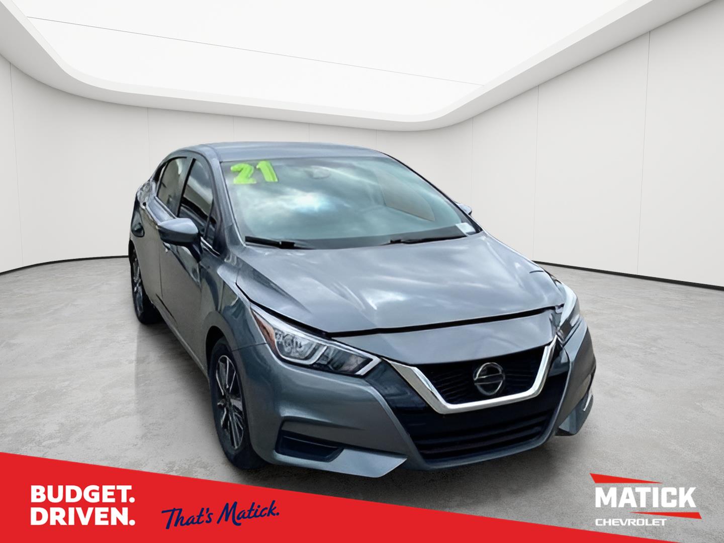 Gray (Gun Metallic) 2021 Nissan Versa Sedan Front-Wheel Drive Continuously Variable Transmission